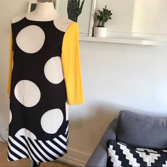 Boutique Moschino silk dress, mod style, US size 12 - Picture 6 of 9